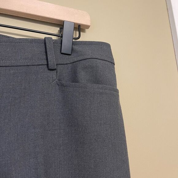 Talbots Womens Grey Pleated Wool Blend Signature Straight Dress Pant Petite 12 - Picture 6 of 13
